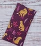 Glasses case- leopards (maroon)