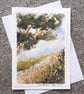 Sandy Path. Original Painting Blank Card. Paper Art. Countryside - Image 3