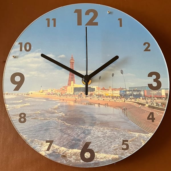 Blackpool Tower Photo Clock - circular