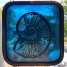 Ammonite stained glass light catcher 