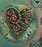 MHM2312 - Moon Heart  Mandala - Green - plum -pewter - 15cm (6") round - Image 3