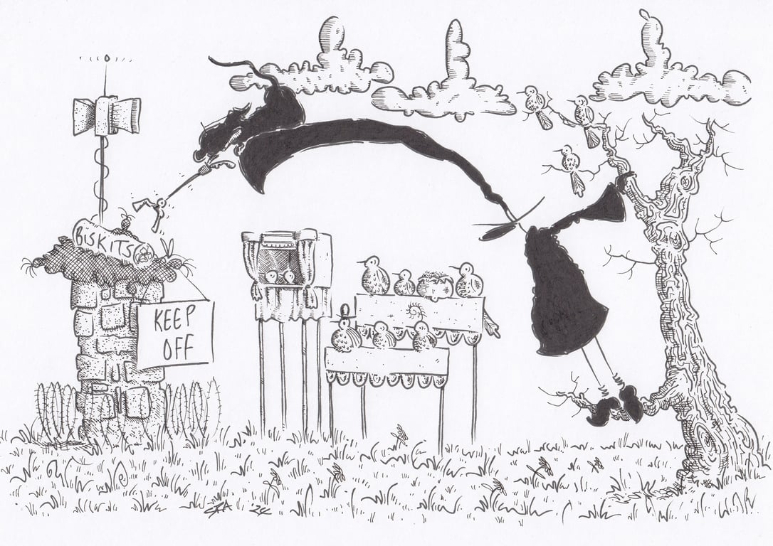 'At the Theatre' an A4 sized original artwork