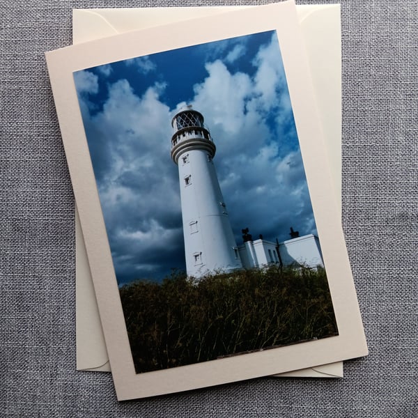 Flamborough Head Lighthouse Large Photographic Card BLANK
