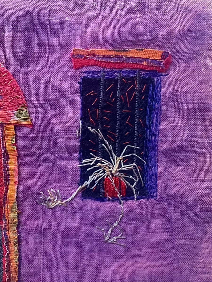 Spider plant in the window, original art print