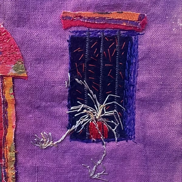 Spider plant in the window, original art print
