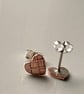 Reclaimed copper heart studs - Image 4