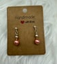 Handmade beaded pearl earrings 