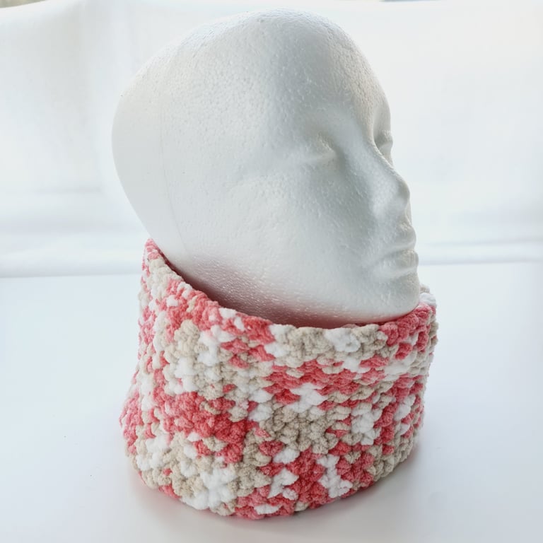Soft Chunky Cowl Scarf, Sweet Coral - Summer Seconds