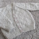 16" Baby Boys Grey Knots V Neck Cardigan