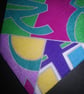 multicoloured block  design silk screen print tie 9.5cm, free shipping B4 - Image 4