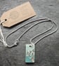 Handmade Ceramic Hare pendant in turquoise blue - Image 2