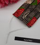 Face mask, medium,  3 layer,  adjustable elastic,  black and pink rose. - Image 3