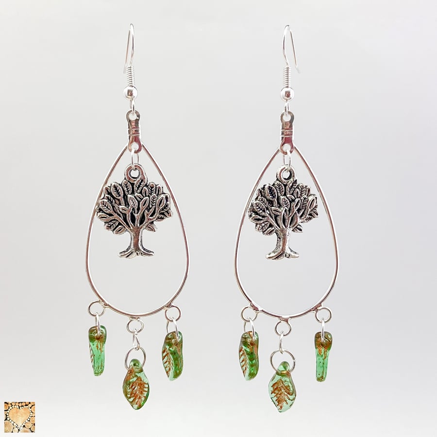 Tree of Life Ornate Drop Earrings