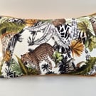 Printed Velvet Jungle Design Cushion Cover 