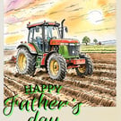 Tractor Father's Day Card A5