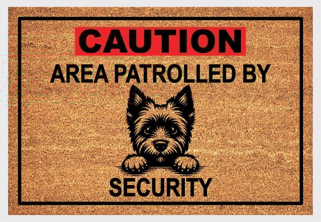 Cairn Terrier Security Door Mat - Cairn Terrier Dog Doormat - 3 Sizes