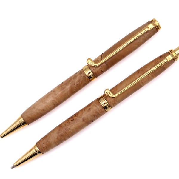 Lance Pen & Pencil Set - Yellow Box Burl