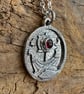 Viking Ship Coin Pendant with Garnet - Image 2