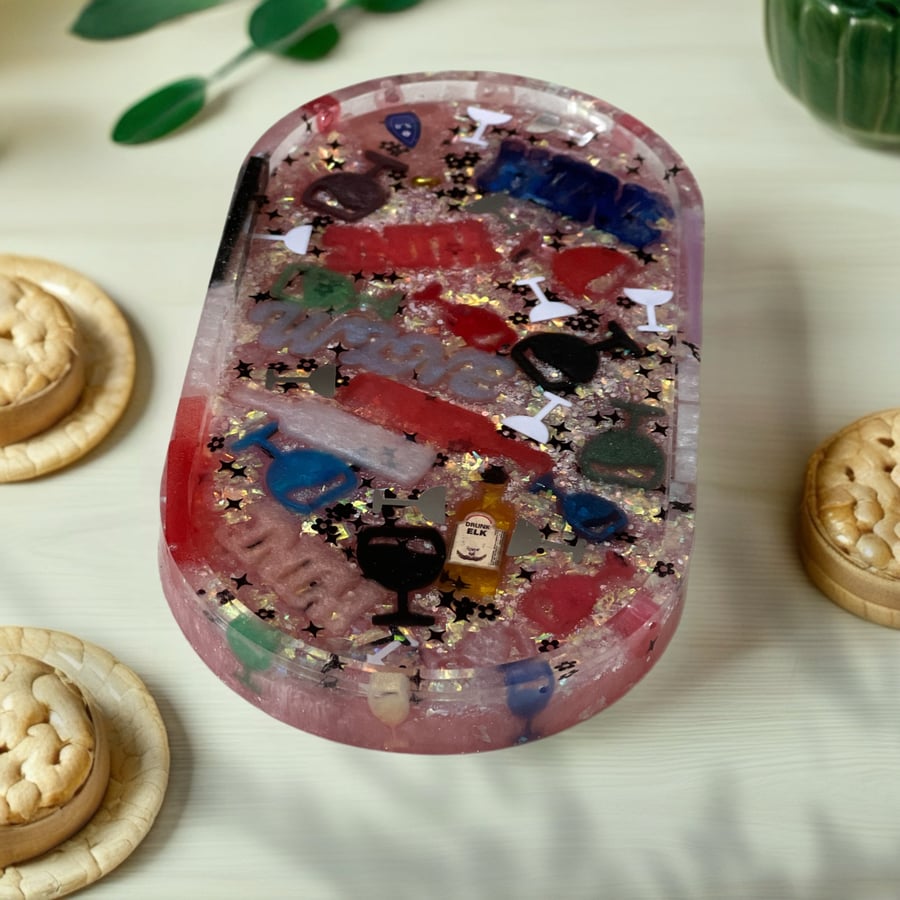 Handmade resin trinket trays