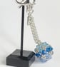 Handbag Charm, Crystal Blue Multi Coloured Orb, Initialled Chainmaille Keyring - Image 5