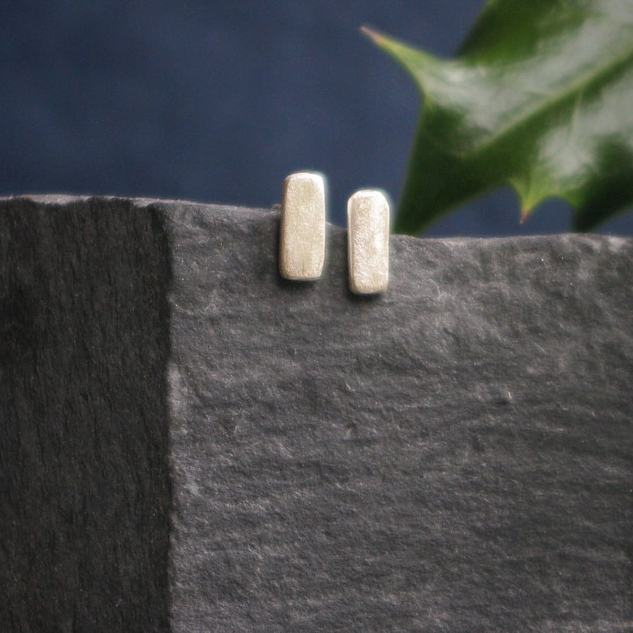 Sterling Silver Bar Studs