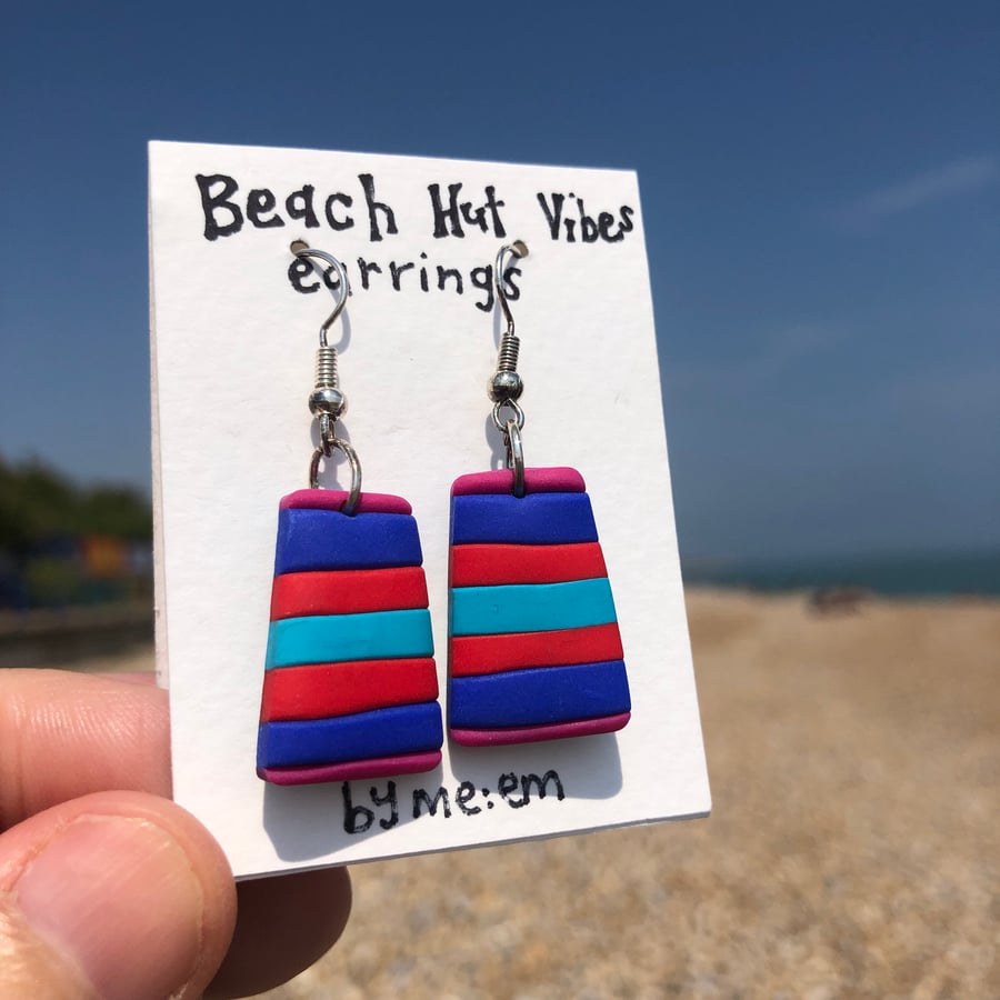 Beach Hut Vibes Summer Earrings 