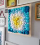 Yellow Blue Felt Wall Art - Abstract Tactile Blobs - Image 5