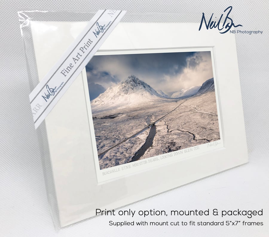 Buachaille Etive Mor-Stob Dearg Glen Coe Scotland - A6 (7" x 5") Unframed Print