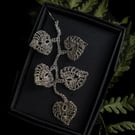 Silver Lace Statement Earring
