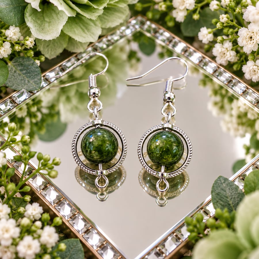 Green Peridot Earrings 