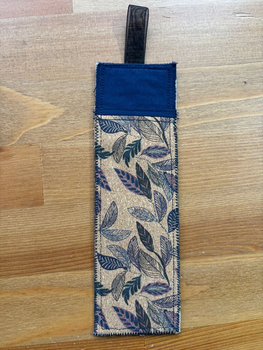 Patchwork cork fabric bookmark