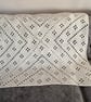 Cream Baby Blanket with a soft pink fleck, Hand Crocheted, Baby Girl Gift