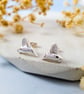 Recycled Silver Hummingbird Stud Earrings - Nature Inspired Bird Earrings - Image 4