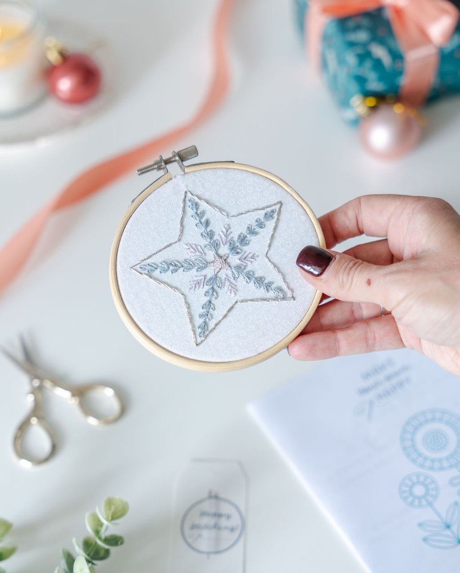 Folk Star Embroidery Kit