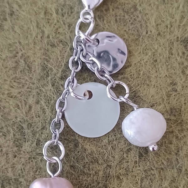 Handmade Pearl Zipper Charm