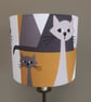 MIEOW ! FUN Cat Kitten Retro Style Swedish Fabric Lampshade - Image 3