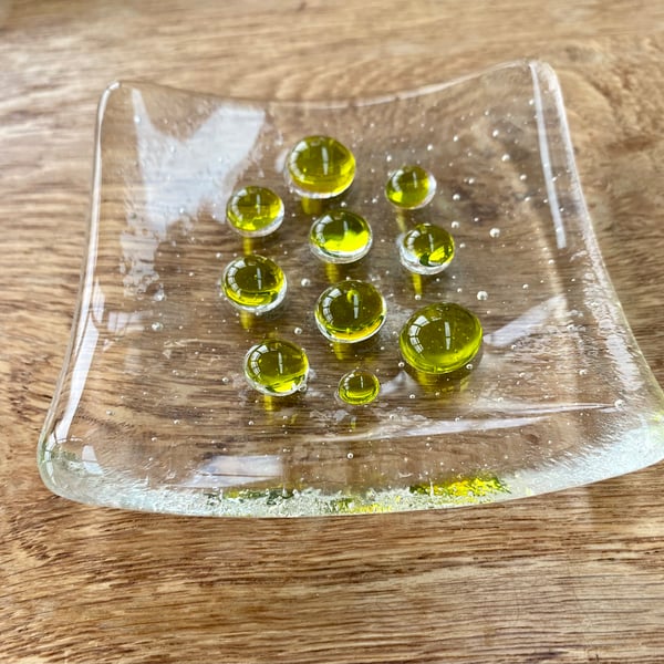 Seconds Sunday - fused glass mini soap dish 