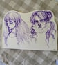 Duo Portrait Original Ink Sketch - Image 4