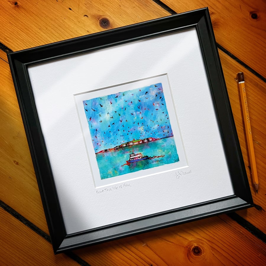 Boat Trip, Isle of May. Size 1, framed.