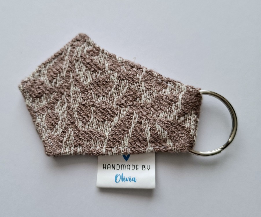 Handmade fabric keyring or keyfob 