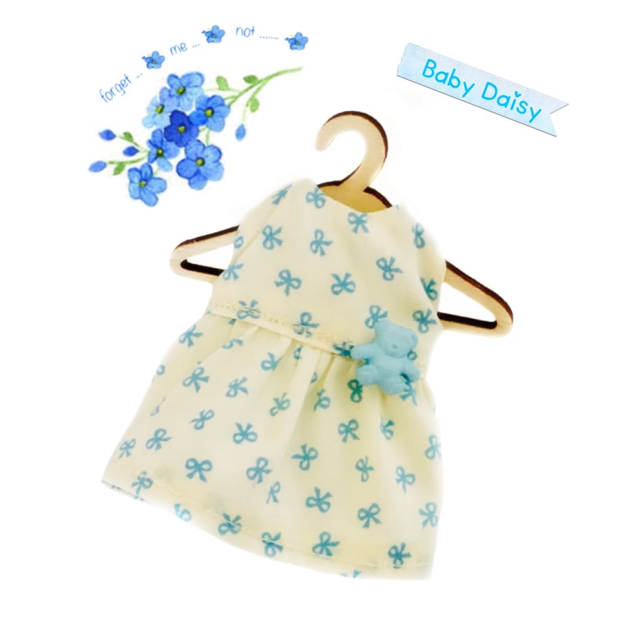 Baby Daisy Blue Bow Dress