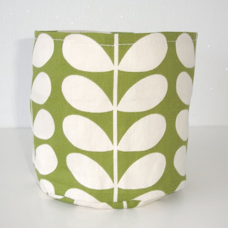 Toilet Roll Holder Loo Storage Basket Bathroom Kitchen Green Stem Leaf Tidy