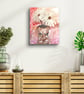 Female Floral Canvas Wall Art Painting - Image 2