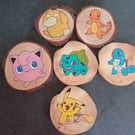 Hand made pokemon coasters