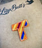Embroidered Iron on Patch  Letter T - 31mm x 34mm - Image 1