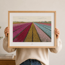 Wall Art Print – A4 Unframed –  Illustration of Flower Fields