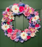 Handmade Summer Floral Door Wreath – 45cm