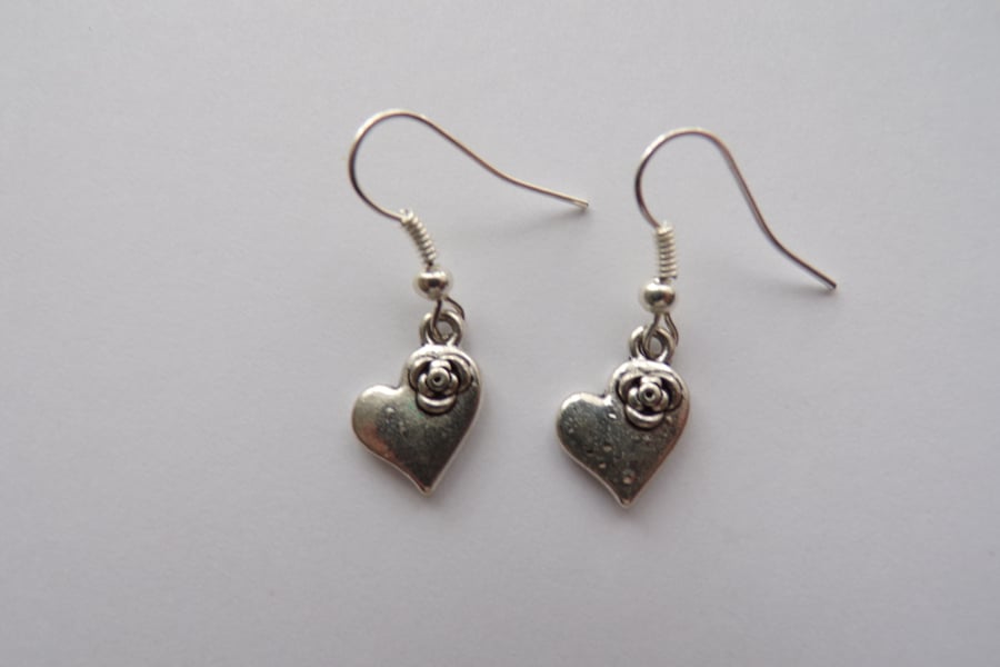 Silver Heart Earrings