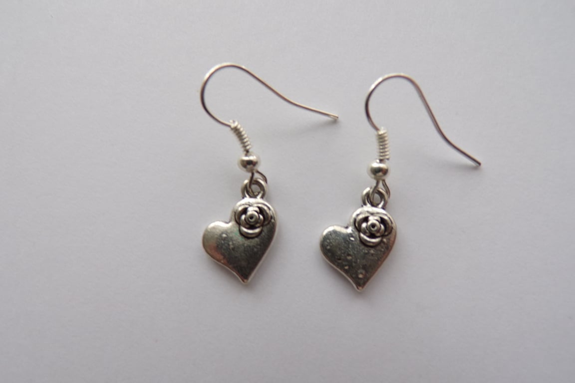 Silver Heart Earrings
