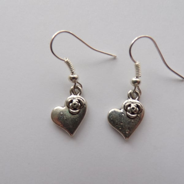 Silver Heart Earrings